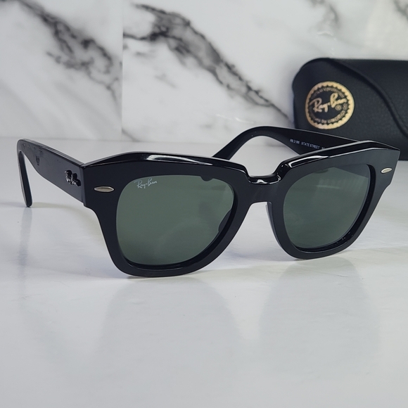 Ray-Ban Sunglasses State Street RB2186 black 49>20 - Picture 4 of 11
